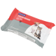 FIT+FUN pet wet wipes package with a dog and cat image, labeled "Feuchttücher" and "Wet Wipes" in multiple languages.