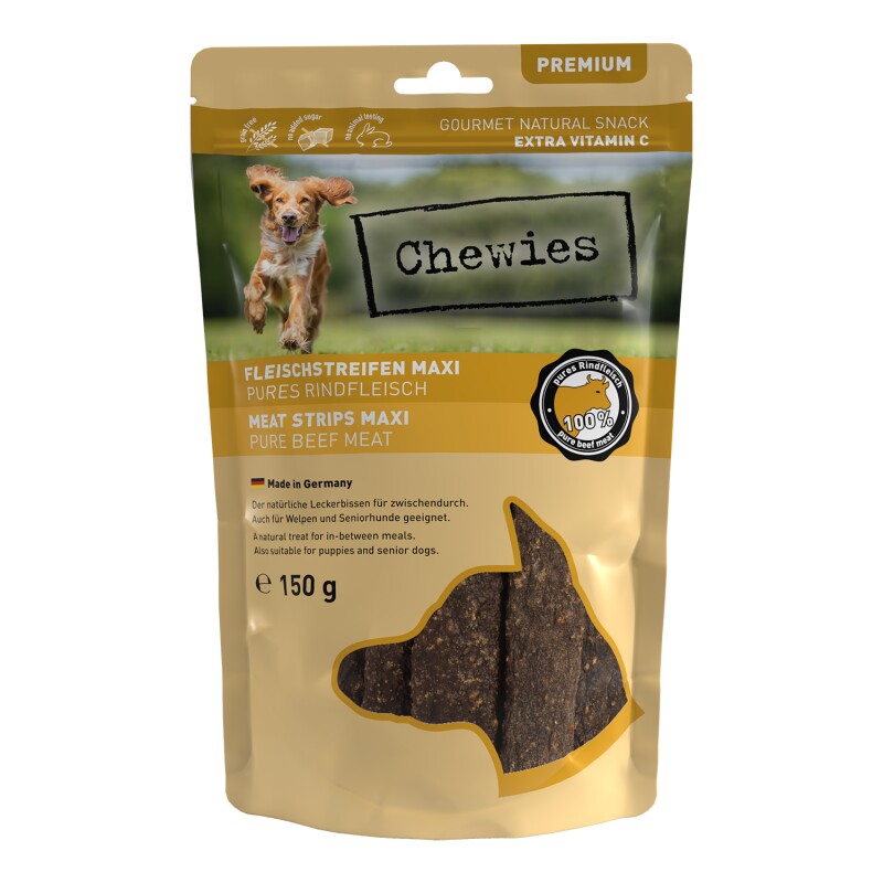 Chewies Fleischstreifen Maxi 8x150g Rind
