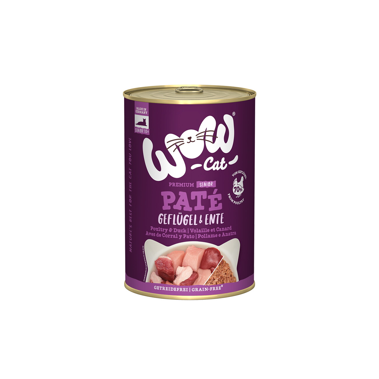 WOW Cat Senior 6x400 g Ente und Geflügel