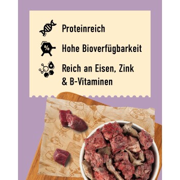 Fünf Säcke DIBO Lamm-Hundefutter, jeweils 2000 g, mit einer herzhaften und fettarmen Lammformel, geeignet für empfindliche Hunde.