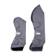 Zwei graue Pferdebeinschoner mit Klettverschlüssen, die ein Logoetikett von Waldhausen tragen, nebeneinander auf einem weißen Hintergrund präsentiert.