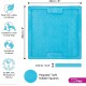 Blaues Gummi-LickiMat für Hunde, 20 cm x 20 cm, geeignet für alle Rassen, ohne BPA, PVC oder Silikon.
