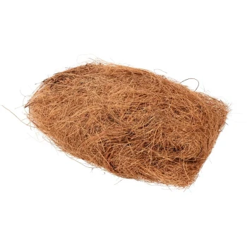 Nesting Material Coconut Natural coconut fiber bedding for pets, featuring a dense, brown, fibrous texture. Ideal for small animals.
