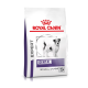 Royal Canin Expert Dental Futter für kleine Hunde, mit einer Illustration eines kleinen Hundes, mit "DENTAL" und "KLEINE HUNDE" deutlich angezeigt.
