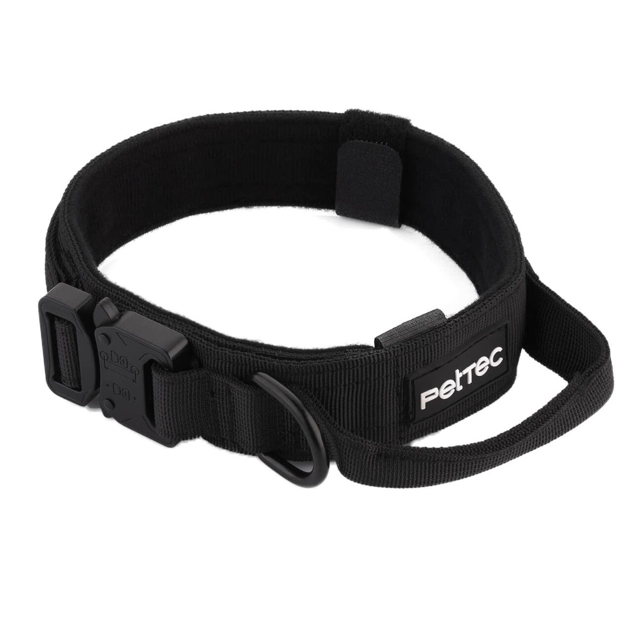 PetTec Hundehalsband aus Neopren & Nylon, Halsband mit Griff für kleine