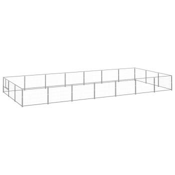 Hundezwinger Stahl silber 7 m, 3 m, 70 cm