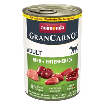 animonda GranCarno Original Adult Rind & Entenherzen 6x400 g