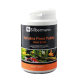 Behälter mit Silbermann Spirulina Teichpellets, 1000 ml, mit einem schwarzen Etikett und orangefarbener Schrift, ideal zur Verbesserung der Farben und des Wachstums von Fischen.