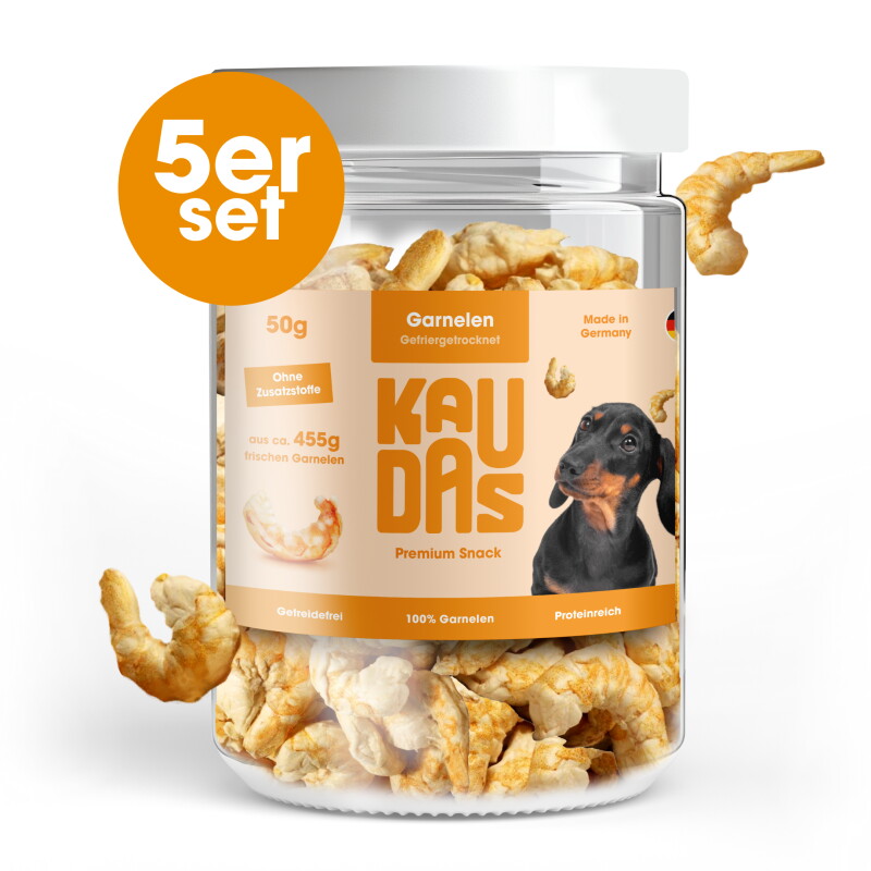 KAUDAS GarnelePur Natursnack 5x50 g