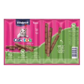 Cat-Stick 10x6 Stück Huhn & Katzengras