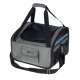 Grau tragbare Haustiertasche mit schwarzem Netzoberteil, verstellbarem Schultergurt und Fronttasche, mit dem Markennamen "KERBL."