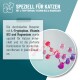 Ergänzungsfuttermittel für Katzen mit L-Tryptophan, Vitamin B12 & Magnesium für starke Katzennerven in jeder Situation, Text auf Deutsch.