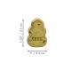 Kleiner hellbrauner KONG-Hundesnack mit dunklen Sprenkeln, mit 'KONG' geprägt, abgebildet mit den Maßen 1.25" / 3.1 cm × 1" / 2.5 cm.