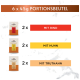6 x 45 g Portionsbeutel — 2x 'MIT RIND', 2x 'MIT HUHN', 2x 'MIT TRUTHAHN' (Gourmet Soup Royale)