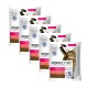 Cinq sacs de nourriture pour chats Perfect Fit, étiquetés "ACTIVE 1+", avec un chat sur le devant, mettant en avant le soutien à la santé globale.