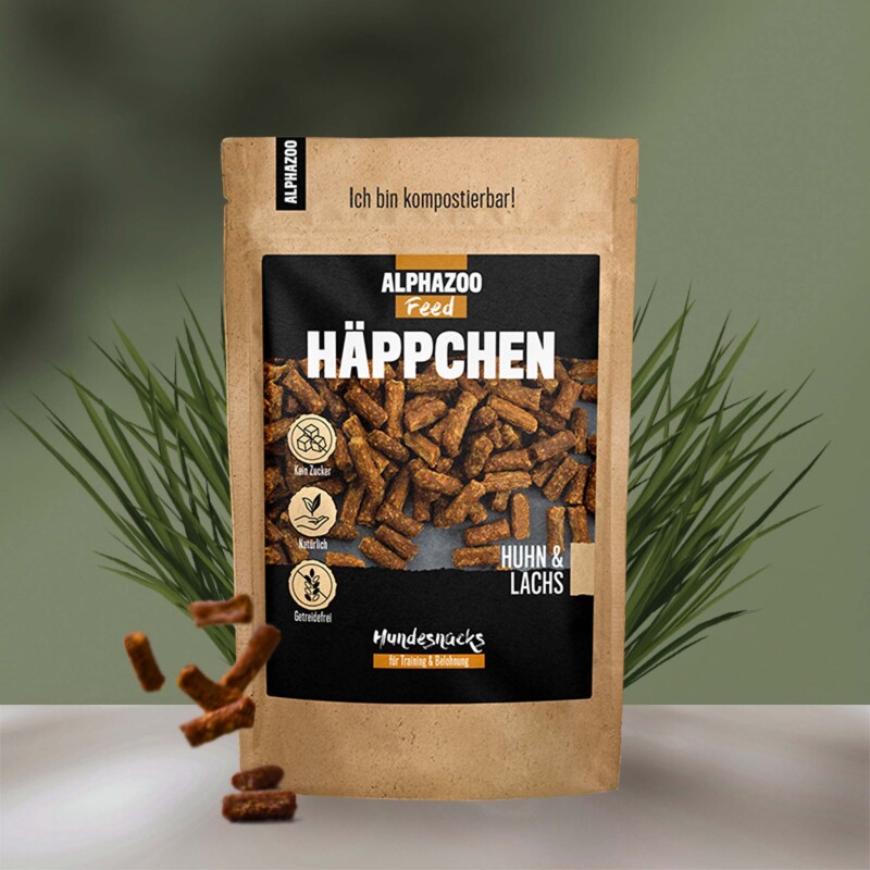 ALPHAZOO Häppchen Huhn & Lachs für Hunde
