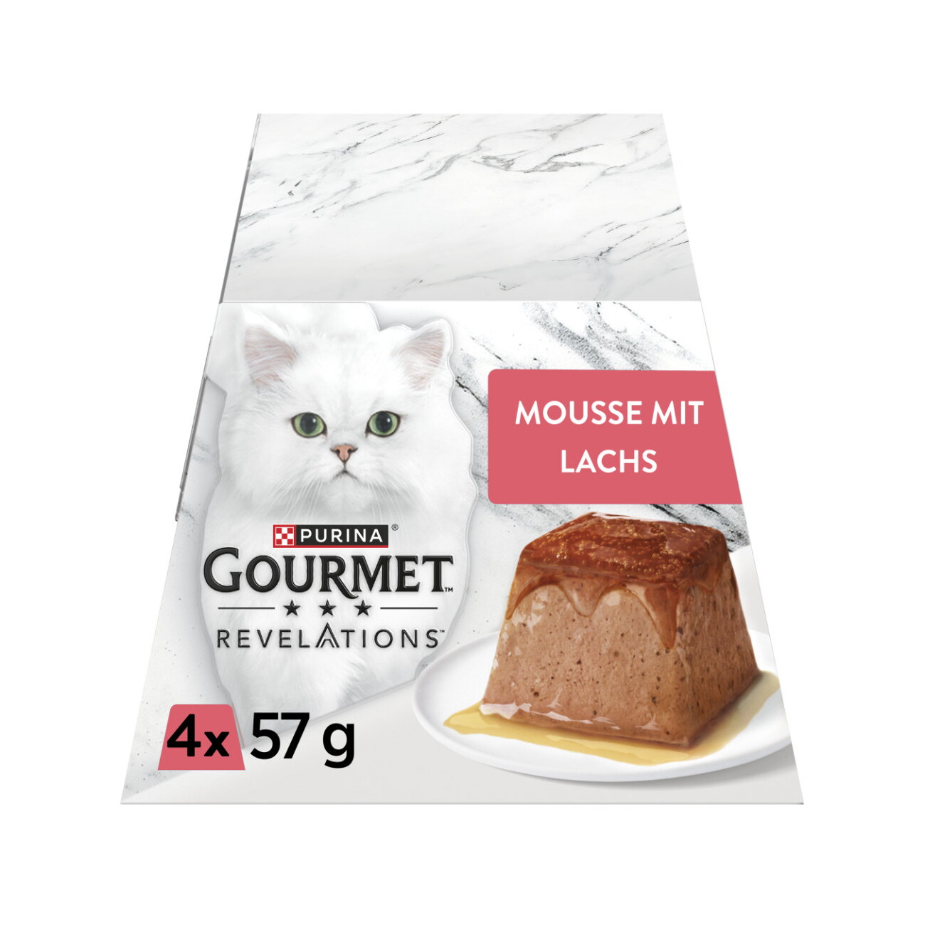 GOURMET Revelations Nassfutter Katze Feine Mousse 4 x 57 g Lachs