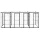 Outdoor-Hundezwinger Stahl mit Dach