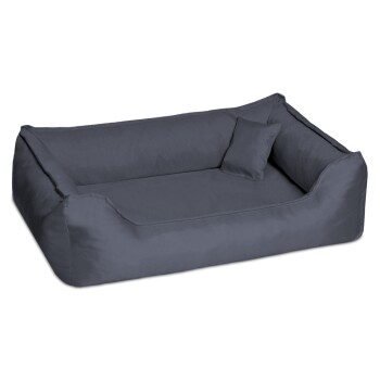 DONALD ORTHO Hundebett Anti Haar M L XL XXL 80 100 120 150cm schwarz/ graphit 1,5 m, 25 cm, 1 m