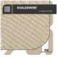 Sisalstofftextur mit dem Text "SISALGEWEBE zur Pflege der Krallen" auf Deutsch, was darauf hinweist, dass es zur Krallenpflege gedacht ist.