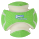 Chuckit! Kick Fetch grünes und weißes strapazierfähiges Hundespielzeug mit strukturiertem Griff für Apportierspiele.