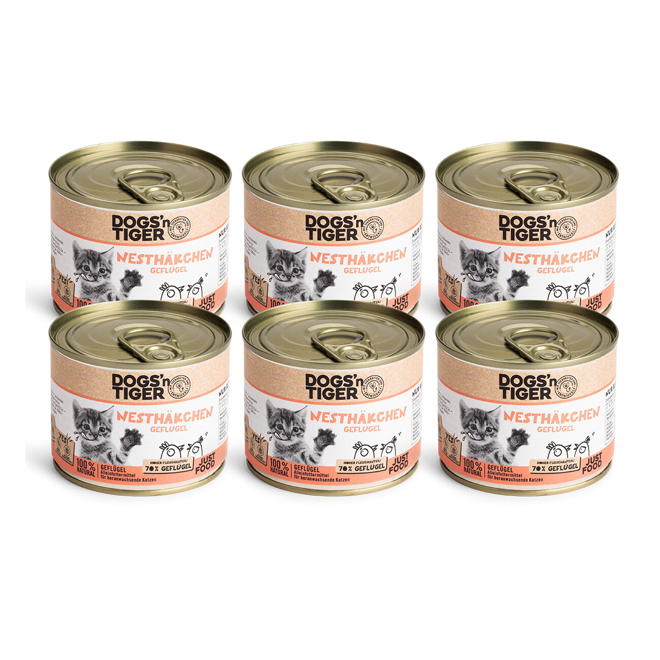 Dogs'n Tiger Nesthäkchen 6x200 g