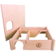 Holzspielhaus für Haustiere mit mehreren Fächern und Bögen, das ein Getzoo-Logo aufweist und für kleine Tiere konzipiert ist.