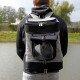 Haustier-Rucksack grau/ schwarz