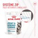 Emballage Royal Canin Joint & Ageing Chews, avec un système de fermeture à glissière, revendiquant 89 % de satisfaction des propriétaires, avec 60 pièces incluses.