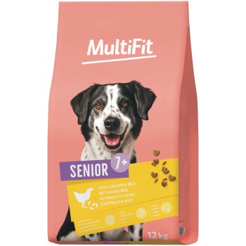 Comparer les prix de MultiFit nourriture sèche pour chien senior Poulet et riz 2x12 kg