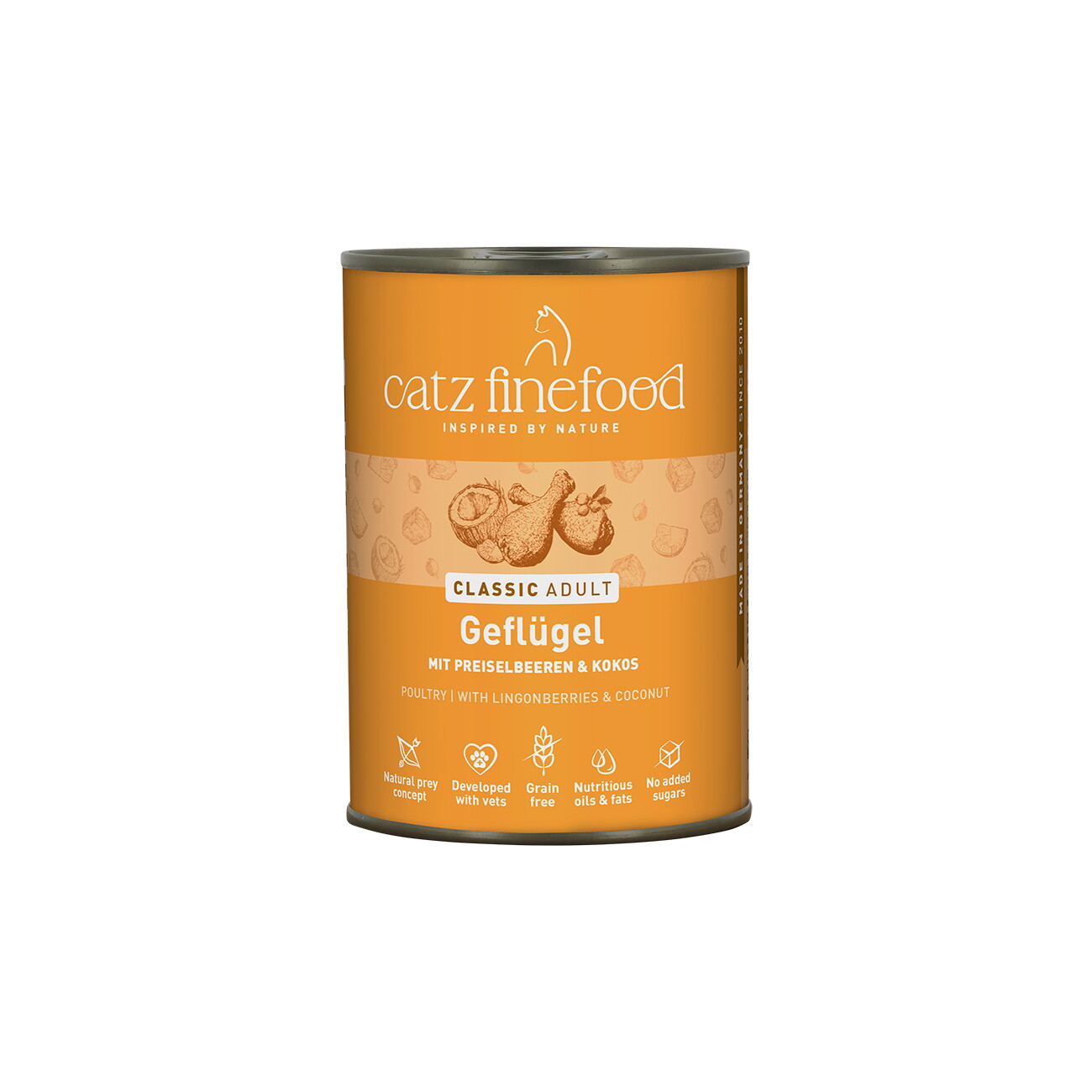 Catz finefood Nassfutter Katze Classic Adult mit Geflügel 12x400 g
