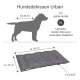 Hundebett "Urban" für große Hunde, Maße 90 cm x 70 cm, 8 cm dick, geeignet für Rassen wie Labrador und Golden Retriever.