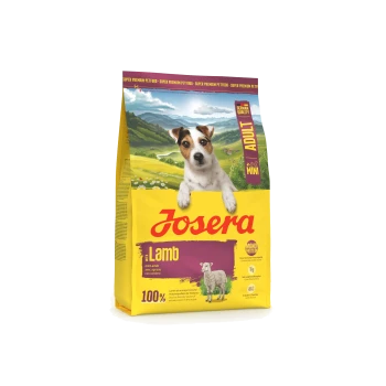 Josera Adult Mini Hundefutterbeutel mit Lammgeschmack, deutsche Qualität, Monoprotein und natürliche Kräuter, 100 % tierisches Protein.