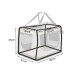 Portabler Spielbereich für Haustiere mit den Abmessungen 90 cm x 61 cm x 65 cm, mit einem schwarzen Rahmen und Netzseiten für Sichtbarkeit.