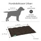 Hundebett "Urban" für große Hunde, Maße 90 cm x 70 cm, 8 cm dick, geeignet für Rassen wie Labrador und Golden Retriever.