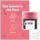 Logo von ALPHAZOO mit einem rosa Herzen, begleitet von Text auf Deutsch über ihre mit Liebe in Dortmund, Deutschland, hergestellten Haustierprodukte.