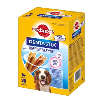 Pedigree Zahnpflege Dentastix Multipack 28 Stück für mittelgroße Hunde