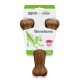 Large Benebone wishbone dog chew toy in bacon flavor, designed for dogs under 90 lbs, with a green and white packaging.