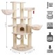 Katzenbaumturm mit mehreren Ebenen, plüschigen Hängematten, Sisal-Kratzpfosten und einem gemütlichen Versteck; Abmessungen: 182 cm Höhe, 64 cm Breite.