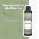 Flasche Alphazoo 100 % Nachtkerzenöl mit deutschem Text auf grünem Hintergrund und Pfotenabdrücken.