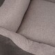 Hundebett Luke aus Velours mit feinem Handwebcharakter schwarz/ grau XXL
