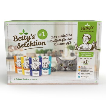 Betty’s Landhausküche Selektion Nr.1 Frischebeutel 12 x 100g für Katze