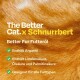 Nahaufnahme von orangefarbenem Katzenfell, das das Better Cat x Schnurrbert Better Fur Futteröl zeigt, mit Arganöl für alle Felltypen.