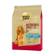 Select Gold Medium Adult Hundefutterbeutel, mit einem goldenen Cocker Spaniel, gekennzeichnet mit "Sensitiv" und Insektenprotein.