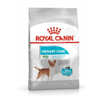 Royal Canin Urinary Care Hundefutter für Mini-Rassen, das die Gesundheit der Harnwege fördert, mit einer Behauptung von +21% Urinverdünnung.