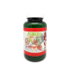 Grüne Pulverergänzungsmittel-Flasche mit der Aufschrift "Immun-Mix" von Kenkou, mit Bildern von Nüssen und Gemüse auf dem Etikett.
