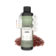 Flasche Alphazoo kaltgepresstes Leinöl für Haustiere mit Leinsamen-Hintergrund und Produktvorteils-Icons.