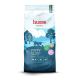 Super Premium Hundefutterbeutel mit der Aufschrift 'Valp Plus' und einem Cartoon-Hund-Logo, das 80% tierisches Protein und Unterstützung der Verdauung hervorhebt.