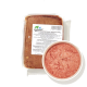 Vakuumversiegelte 500-g-Packung Haustierkost BARF Komfort PLUS Lammfutter mit einer Schale rosa gehacktem Nassfutter.