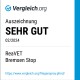 Auszeichnung für ReaVET Bremsen Stop, bewertet mit 'SEHR GUT' von vergleich.org für 02/2024, mit einem Link zur Produktseite.